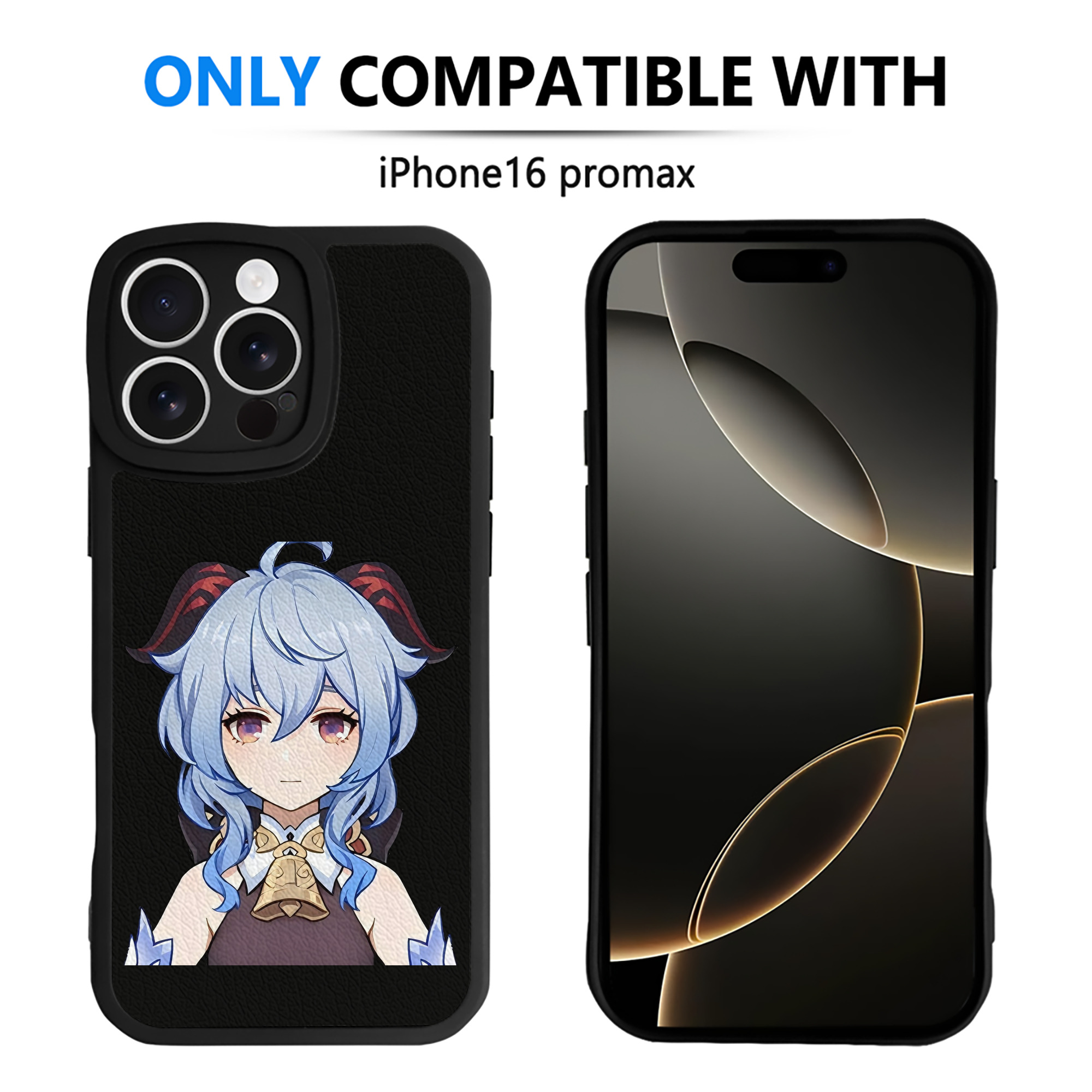 げんし神 甘雨 かんう genshin Ganyu 【iPhone 16シリーズ対応】シリコンスマホケース（レザー調） 材質：シリコン